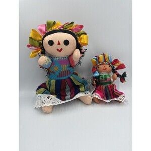 Handmade 12" Mexican Rag Doll - Lele Doll - Maria Doll - Muñeca Maria Mexicana